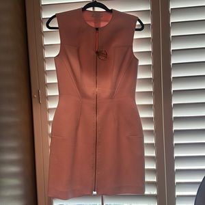 Versace pink zipper dress